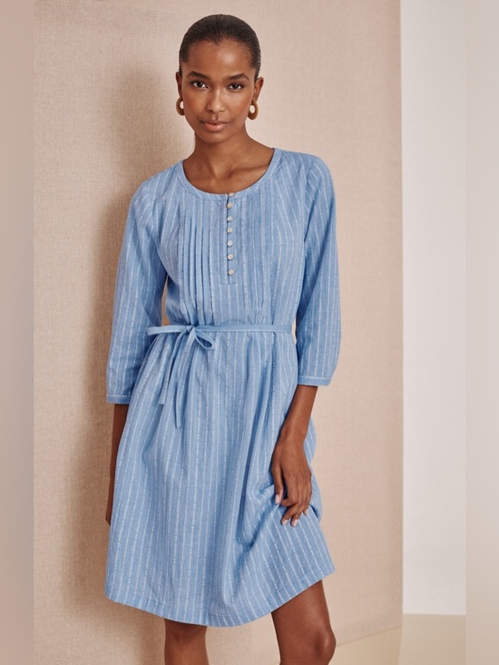 J. Jill Dresses & Skirts - J. Jill Light Blue Striped Mini Dress